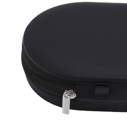 Hard EVA Carrying Case for Over Ear Headphones, PU Leather Protective Travel Storage Bag with Waterproof Shockproof Design, Black - color: Black