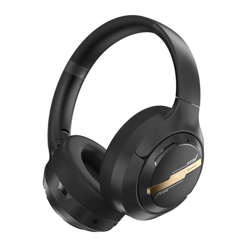 Black Shark JoyBuds Max Active Noise Cancelling Headphones, 50H Playtime Wireless Over Ear Headphones with Microphone, Bluetooth 5.4 Gaming Headsets Comfort Fit Ear Cups, 6EQ Modes via APP (Black) - color: X7 Black