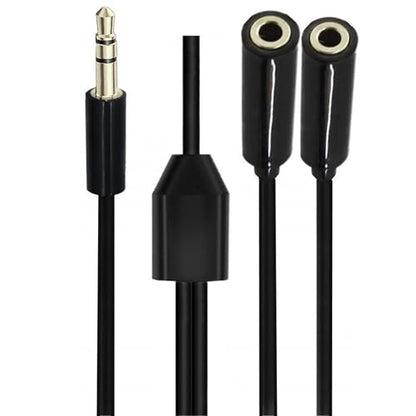 Headphone Audio Splitter 3.5mm 1 Male to 2 Female Cable 31.5inch | 3.5mm TRS Y Splitter Cable Gold-Plated Stereo Jack for Laptop Smartphone PC Mp3/4 Earphone Speaker 0.8m