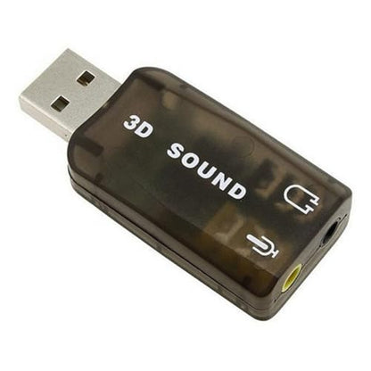 USB Sound Card 5.1 Channel External Audio Interface with Xear 3D Technology, Full-Speed USB 2.0 and Play PC Notebook Desktop, Digital Volume Knob, Black