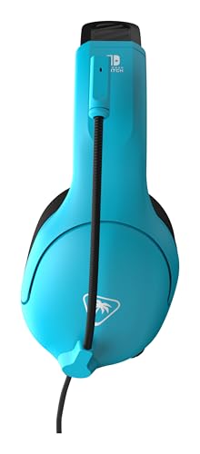 Turtle Beach Airlite Fit Wired Gaming Headset for Nintendo Switch 2, Lite | Also works with Nintendo Switch OLED, Flip-to-Mute Mic, Comfortable Ear Cushions, 40mm Speakers, Lightweight, Neon Blue & Red - color: Neon Blue & Red