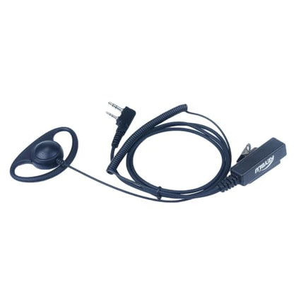 D Shape Earpiece Headset with Big PTT for 2 Pin Walkie Talkie Radio Compatible with Baofeng Kenwood Arcshell V-5R BF-F8HP BF-888S AR-5 - color: Kenwood