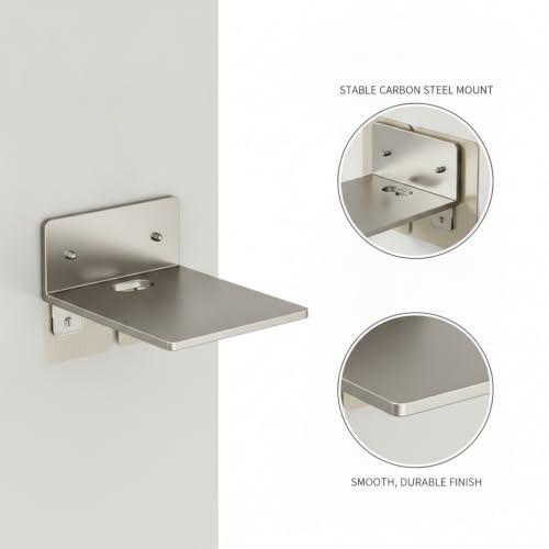 Audio-Visual Shelf, 13-Inch Carbon Steel Wall Mount for Routers and Modems, Compact Floating Storage for Home Office and Living Room Electronics