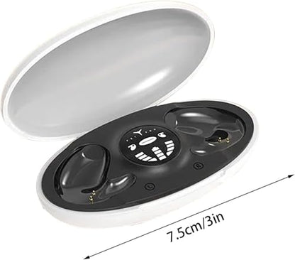Ultra-Thin Wireless Earbuds - 3.2g Lightweight, Bluetooth, IPX5 Waterproof, Secure Fit for Sleep & Sports, with Charging Case, Touch Control, Binaural Stereo (Black) - color: Black