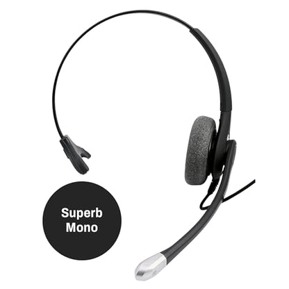 INNOTALK - Cisco Phone Headset, Superb Mono Wired Headset with Microphone & Quick Disconnect Adapter for Most Cisco Phones, Customer Service Wired Headphones, Cost Effective Corded Headset - size: Superb-Mono