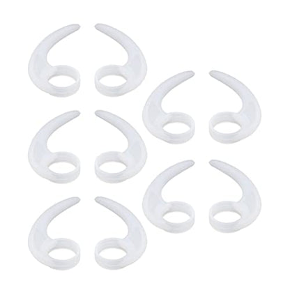 5 Pairs Silicone Earbud Hooks Earphone Sport Grips Flaps W-ings Adapters Eartips for in-Ear and Channel Headphones,Earbud Hooks - size: Medium