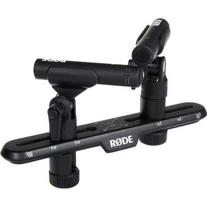 Rode M5-MP Matched Pair Small-Diaphragm Condenser Microphone Bundle with SB20 Stereo Bar, Boom Stand and XLR Cables — Drum Overhead, Choir, Orchestra, Acoustic Guitar Studio Recording Kit