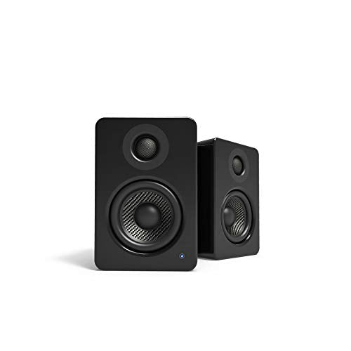 Kanto YU2GB PC Gaming Desktop Speakers | 3" Composite Drivers | 3/4" Silk Dome Tweeter | Class D Amplifier | 100 Watts | Built-in USB DAC | Subwoofer Output | Pair | Gloss Black - color: Gloss Black