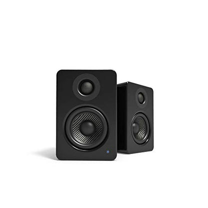 Kanto YU2GB PC Gaming Desktop Speakers | 3" Composite Drivers | 3/4" Silk Dome Tweeter | Class D Amplifier | 100 Watts | Built-in USB DAC | Subwoofer Output | Pair | Gloss Black - color: Gloss Black
