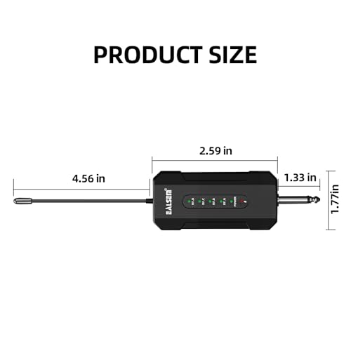 ES-384 4-Channel UHF Wireless Handheld Microphone System for Karaoke, Church, Stage, DJ and Parties, 4 Handheld Mics with 6.35mm Plug-in Rechargeable Receiver, 164ft Range