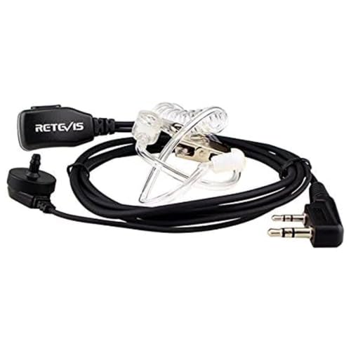 Retevis Walkie Talkie Earpiece with Mic, for RT22/RT21/RT68/H777/RT86 | Comfortable Acoustic Tube, Compatible with Pxton, Baofeng BF-888S, Kenwood walkie talkies, Surveillance Headset(1 Pack) - style: Acoustic Tube