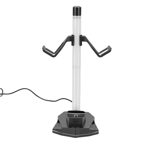 3 in 1 Controller Stand, RGB Headset and 2 Pro Controller Holder with 2 USB .0 Ports and 1 USB C Port, for Gaming Accessories Organization and Charging