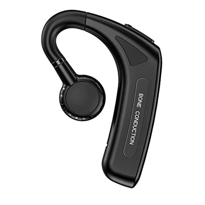 Open Ear Headphones Wireless Bluetooth Single Bone Conduction Wireless Earbuds with Earhooks Bone Conduction Headphones Bluetooth Head Set Earphones IPX5 Waterproof Long Battery Life Earpiece Black - color: Black