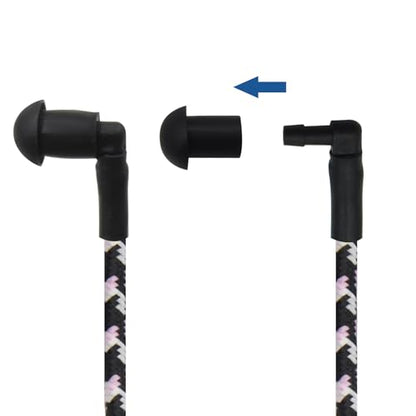 WODASEN Replacement Braided Nylon Fiber Acoustic Coil Tube Moisture Resistant Waterproof Color for Radio Earpiece (White-Pink-Black-2) - color: White-Pink-Black-2