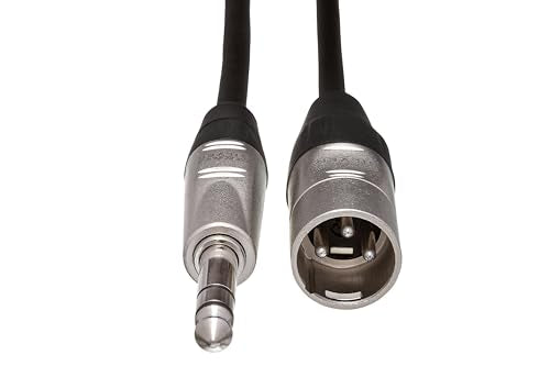 Hosa HSX-010 Pro Balanced Interconnect - REAN 1/4-inch TRS Male to XLR3 Male - 10 Foot | REAN 1/4-inch TRS Male to XLR3 Male, 10 Foot