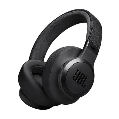 JBL Live 770NC - Wireless Over-Ear Headphones with True Adaptive Noise Cancelling with Smart Ambient, Up to 65 Hours of Battery Life, Comfort-fit Fabric Headband & Carrying Pouch (Black) - color: Black
