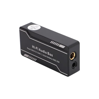 Tissting Portable DAC Amplifier with 4.4mm & 3.5mm Jacks - High Gain Mode, Balanced Output 220mW for Smartphone, Computer, Tablet, HiFi Headphones Lossless Audio Playback