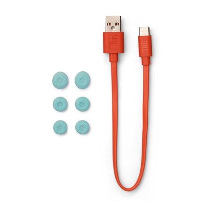 JBL Vibe Beam 2 True Wireless Noise Cancelling Earbuds, Pure Bass Sound, Smart Ambient, 4 Mics, Up to 40H Playback, IP54 Dust/Water Resistant (Teal) with Expo Gear Weather-Resistant Hard-Shell Case - color: Blue