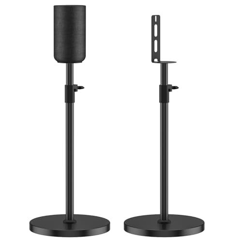 Height Adjustable Floor Speaker Stands Pair for Sony SA-RS5 Speaker Stands - Heavy-Duty Surround Sound Speaker Stand for Sony SA-RS5 Wireless Rear Speaker Stands with Cable Management (Stand Only)