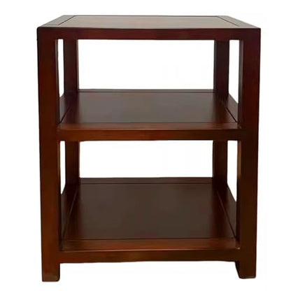 Audio Rack Tower, Shelf Organizer Rack Small, Media Stand, Rack Audio Tower Minimalistic Heavy Duty 25Kg Made of Solid Rubber Wood Brown 4 Sizes,Brown3 Layer - size: 3 layer