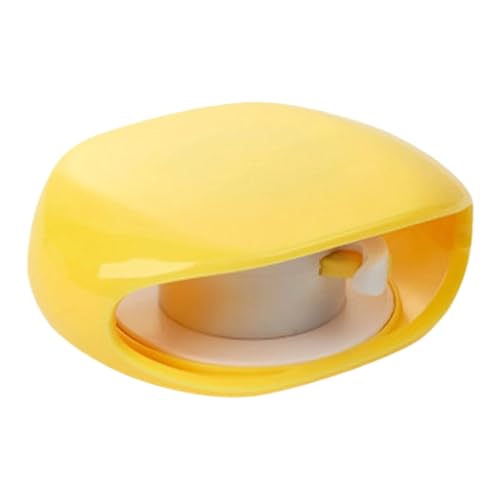 Automatic Retractable Cable for Charging Wires, Earphones | Metal Case | Travel & Home Use Cable Management Box - color: Yellow