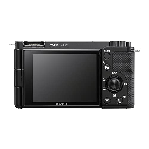 Sony Alpha ZV-E10 APS-C Interchangeable Lens Mirrorless (Body Only, Black) | Shotgun Microphone, Memory Card, Extendable Tripod with Built-in Phone Mount, Vlog Camera, (4 items)