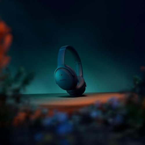 Bose QuietComfort Headphones Bundle with Fast Charger - Wireless Bluetooth Over-Ear Noise Cancelling Headphones with Mic, USB-C Charging, Deep Bass, Up to 24 Hours Playtime (Twilight Blue) - color: Twilight Blue