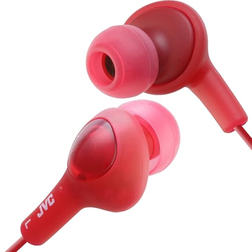 JVC HAFX5R Gumy Plus Inner Ear Headphones (Red) - color: Raspberry Red, size: One Size