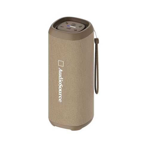Audiosource Portable Bluetooth Speaker, 30W Loud Sound, Dual Passive Radiators for Deep Bass, Bluetooth 5.4, Auracast Multi-Speaker Pairing, IP67 Waterproof, 200ft Range, 12H Battery (Desert Tan) - color: Desert Tan