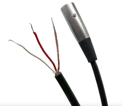 Custom Cable Connection 3 Foot Pro-Audio XLR Balanced Microphone Male to Blunt - 18 AWG Economy Shielded Install Cable - size: 3 Foot, style: Male to Blunt