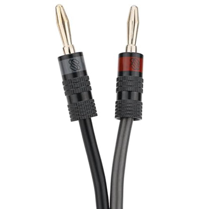 Sewell Silverback 12 AWG Speaker Wire with Banana Plugs, 15 feet | Silverback Pro Banana Plugs, CL3 Rated, Oxygen Free Copper, High Strand Count, Terminated - size: 15 Feet