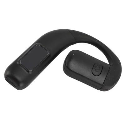 GOWENIC Bluetooth 5.5 Headset, Wireless Single Ear Earpiece with Noise Cancelling, Rotatable Microphone, Battery Display for Outdoor Sports Calls (Black) - color: Black