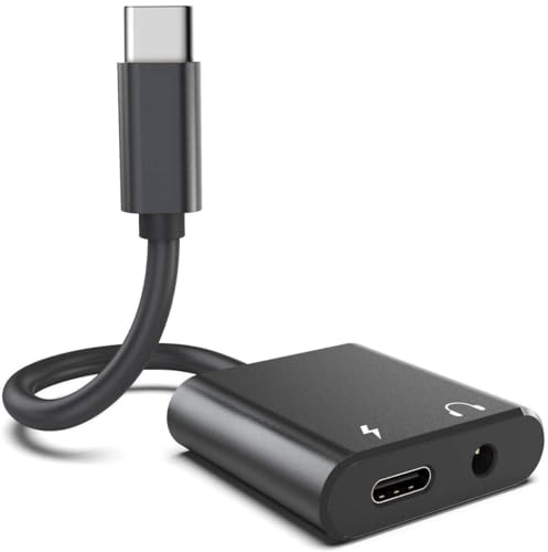 Selna USB C Headphone Adapter Earphone 3.5mm Jack Compatible with iPad Pro 12.9" (3rd/4th/5th/6th Gen), Charger Port Splitter Mic Support Hands-Free Type-C
