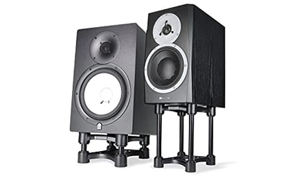 IsoAcoustics Iso-Stand Series Speaker Isolation Stands with Height & Tilt Adjustment: Iso-200 (7.8” x 10”) Pair - size: ISO-200 (20 x 25.4 cm)