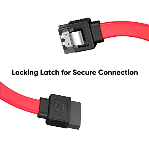 CableCreation SATA III Cable,5-Pack 8-Inch SATA III 6.0Gbps 7pin Data Cable - size: 0.6FT, style: 5-Pack/Straight-Straight
