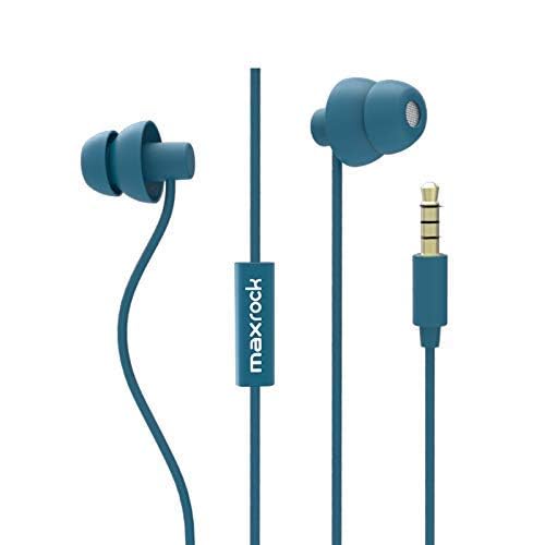MAXROCK Sleep Earplugs - Noise Isolating Ear Plugs Sleep Earbuds Headphones with Unique Total Soft Silicone Perfect for Insomnia, Side Sleeper, Snoring, Air Travel, Meditation & Relaxation(wh) (Blue) - color: Blue