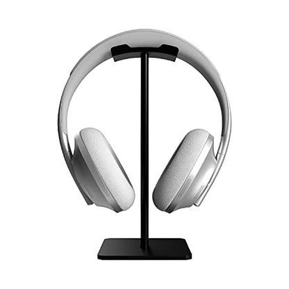 TalkWorks Headphone Stand Holder-Desktop Headset Stand Organizer and Tabletop Space Saver for Home, Office and Gaming Room - Sleek Design, Easy Assembly and Durable Non-Slip Base,Black