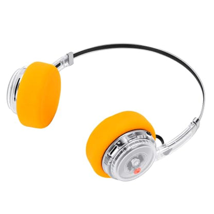 Wireless Retro Headphone, Bluetooth 5.3 On Ear Headset with 40H Playtime, Foldable Gaming Headphones for Travel, Classic Stereo Retro Headset for Adults (Transparent) - color: Transparent