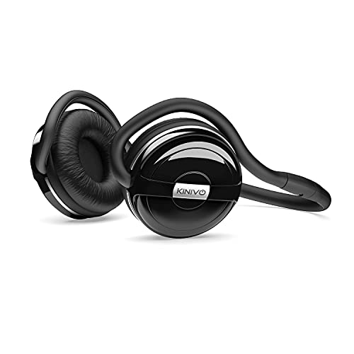 Kinivo BTH240 Bluetooth Headphones On-Ear, Wireless Music, Calling, Mic | Sports Running Headphones (Hands-Free Calling, Built-in Mic, Foldable, Travel Bag) Bluetooth Headset for running gym workout - size: BTH240