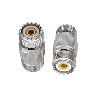 UHF Male Female to UHF Male Female Connector PL259 to SO239 T Right Angle 3 Way RF Coax Coaxial Adapter(UHF-KK) - color: UHF-KK