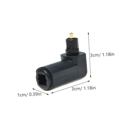KICHOUSE 5pcs Bend Fiber Optic Adapter Right Angle Audio Connector Plated PVC Shell