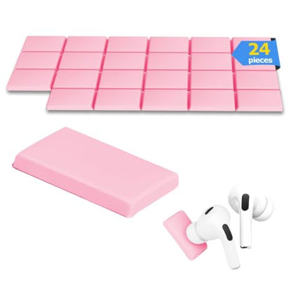 Moloppo 1 Pack Cleaning Putty for AirPods Cleaner Kit, Pink | 24pcs 0.6"*0.9" Cleaning Puttys, Large Particles, Dust Removal, for AirPods Pro, Charge Port, Keyboard, Phone, Electronics - color: A3-Pink