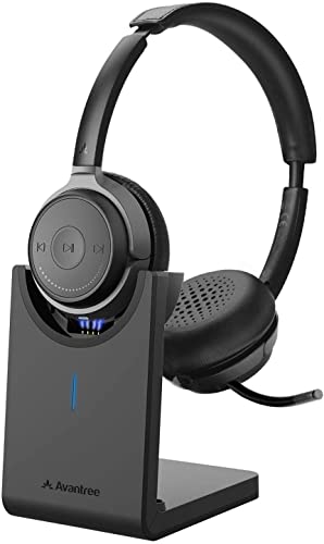 Avantree Alto Clair - Bluetooth Headset with Mic and Charging Base