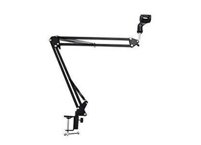 iDANCE Adjustable Suspension Boom Arm Stand, Steel Mic Boom Arm Desk Mount with Clamp and Integrated Shock Mount for Studio, Podcast, Streaming, Boom Arm Microphone Holder (Mic Not Included)