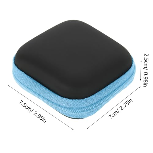 UKCOCO Portable Eva Earbuds Carrying Case with Zipper Durable Water Resistant Cord Organizer for Travel Essentials Compact Electronic Storage Bag for Earphones and Cables