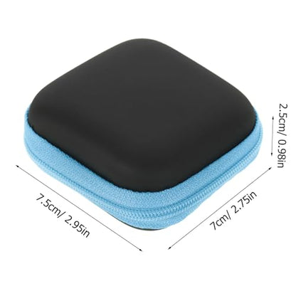 UKCOCO Portable Eva Earbuds Carrying Case with Zipper Durable Water Resistant Cord Organizer for Travel Essentials Compact Electronic Storage Bag for Earphones and Cables