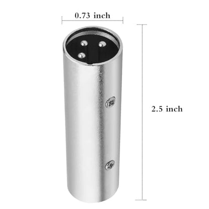 XLR Male Adapter, 3 Pin XLR Male to Male Microphone Cable Adapter - 2 Pack - style: XLR Male to Male Adapter