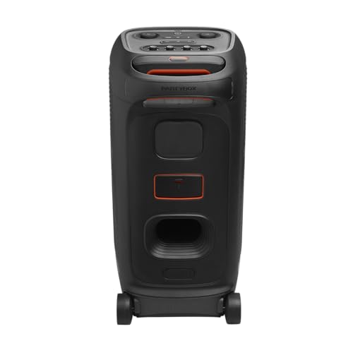 JBL PARTYBOX Stage 320 Portable Party Speaker Bundle with 2 Wireless Microphones (Black)
