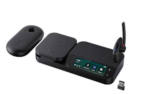 Yealink BH71 Workstation Pro Teams Certified Speaker and On Ear Bluetooth Headset BH71, Dongle, Charging Case, for Video/Mobile Phone Calls, Compatible with Zoom, UC Meet, Gold Support Plan, 1208654