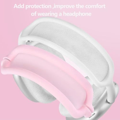 3-in-1 Silicone Case Cover for AirPods Max 2/AirPods Max Headphones, Apple AirPod Max Accessory Protective Cover, Headband/Ear Cups/Ear Pad Covers, Anti-Scratch and Sweatproof (All Pink) - color: All pink